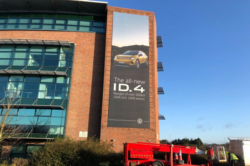 Building poster print wrap