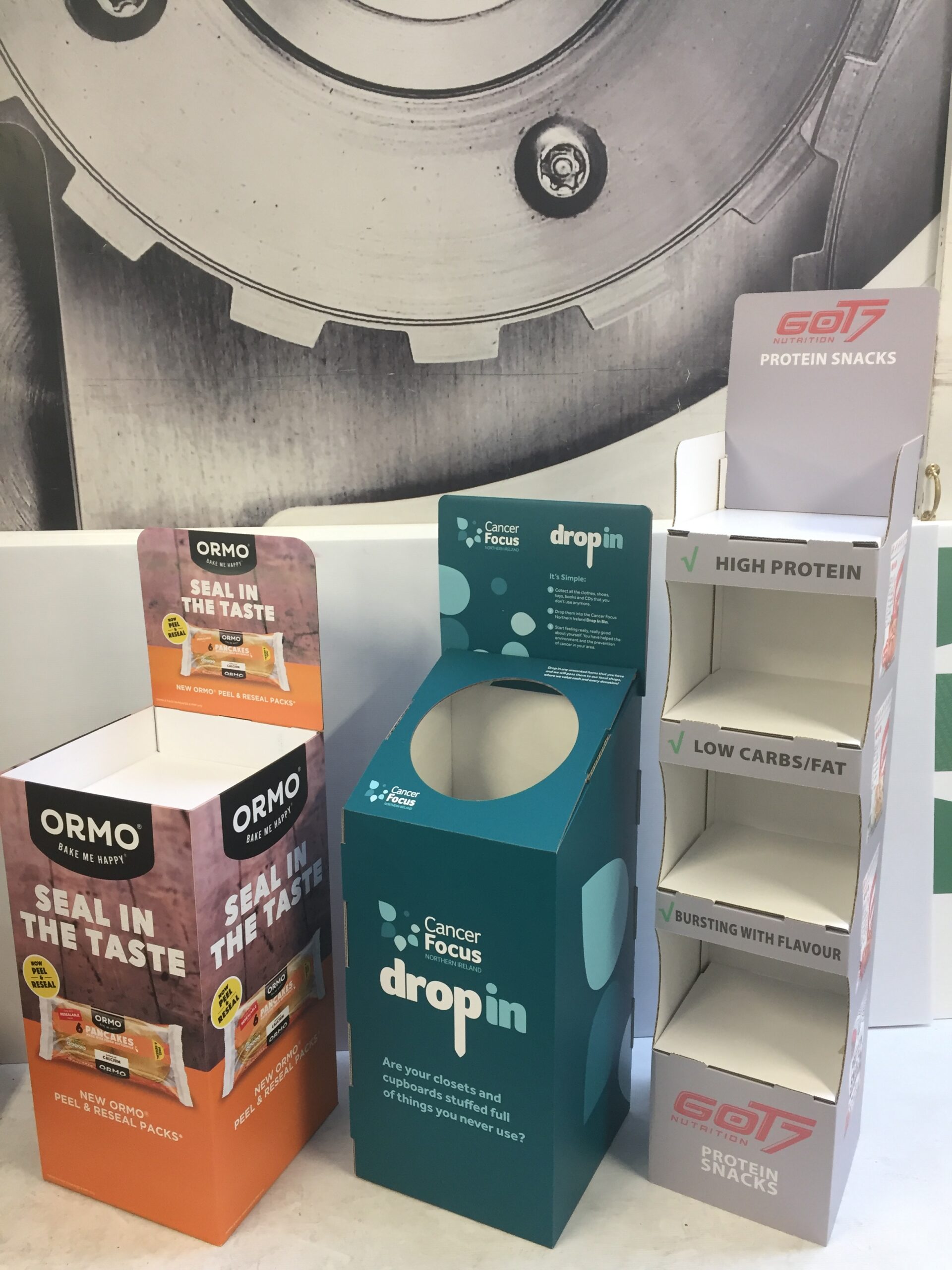 free standing dump bins