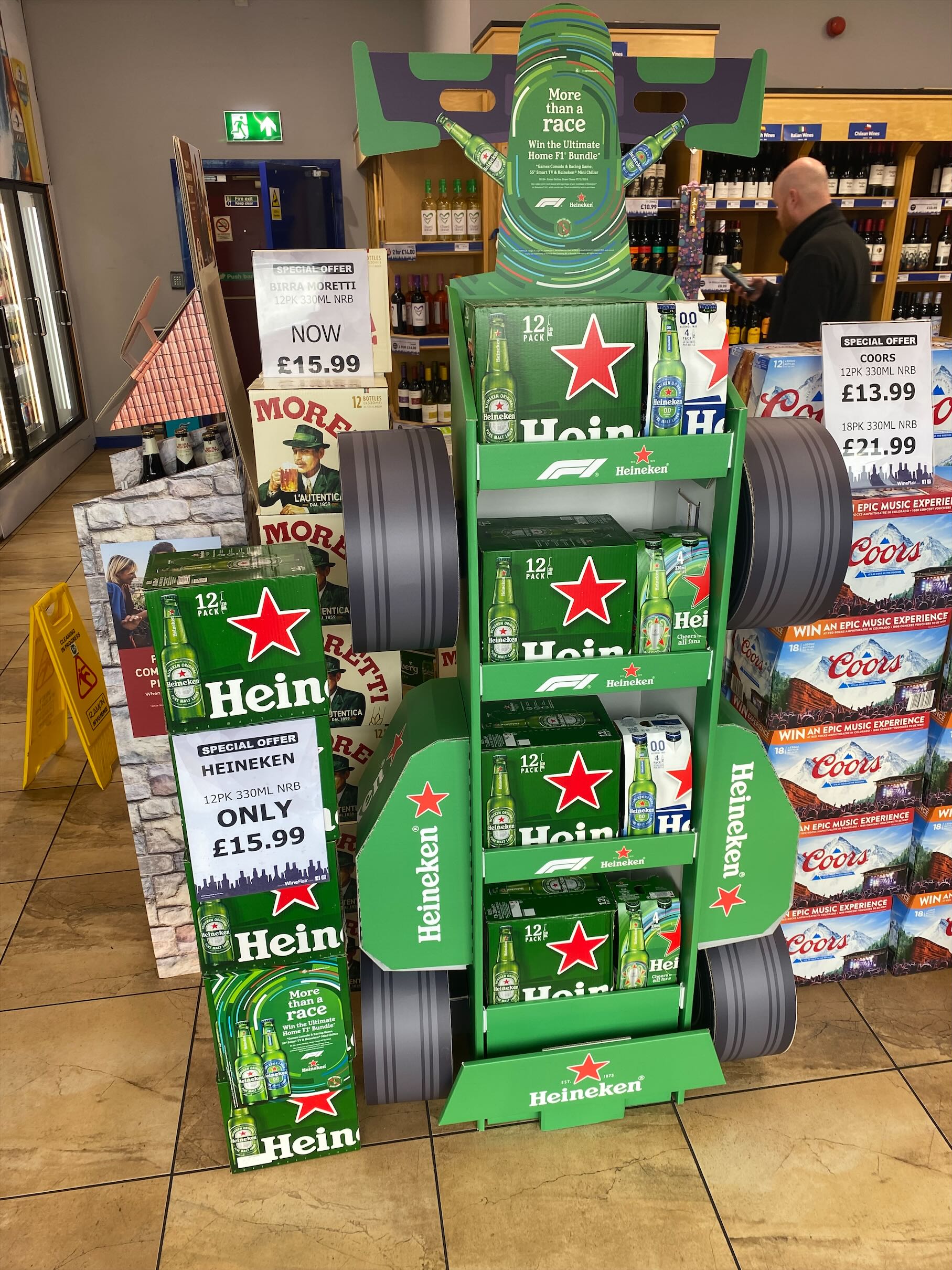freestanding product display unit