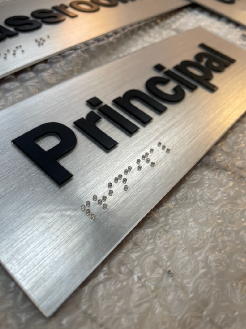 Braille Classroom Signs for D Martin