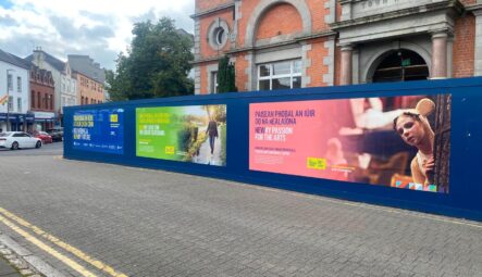 Newry Town Hall Hoarding for McCadden