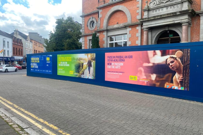 Newry Town Hall Hoarding for McCadden